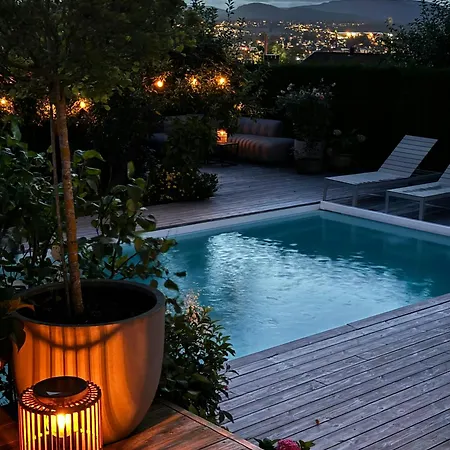 Family With Swimming Pool In * Skien